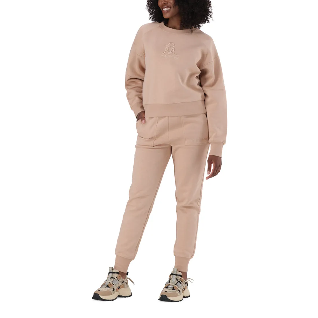 LUCY FAWN FLEECE JOGGER WITH PATCH POCKETS