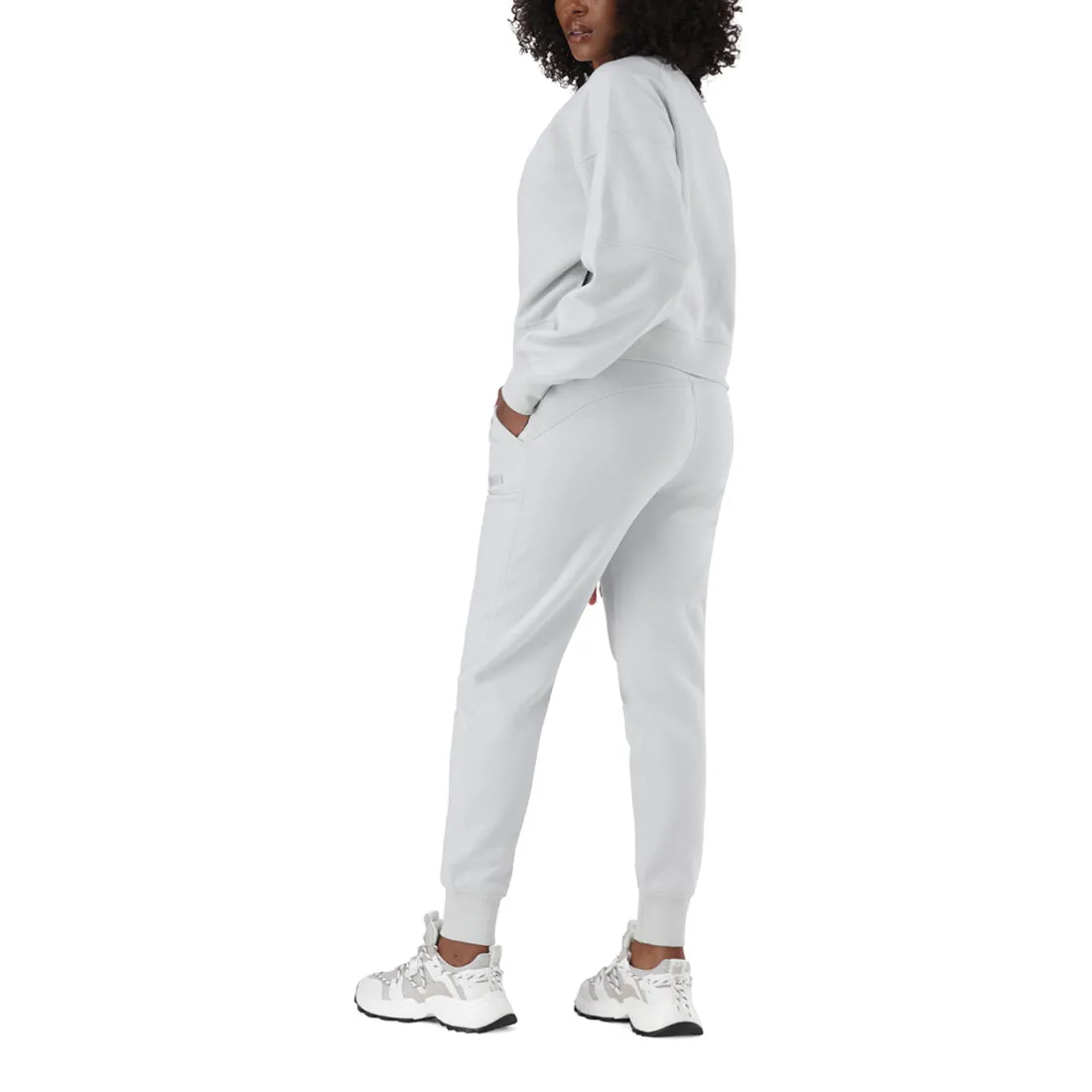 LUCY GREY FLEECE JOGGER WITH PATCH POCKETS