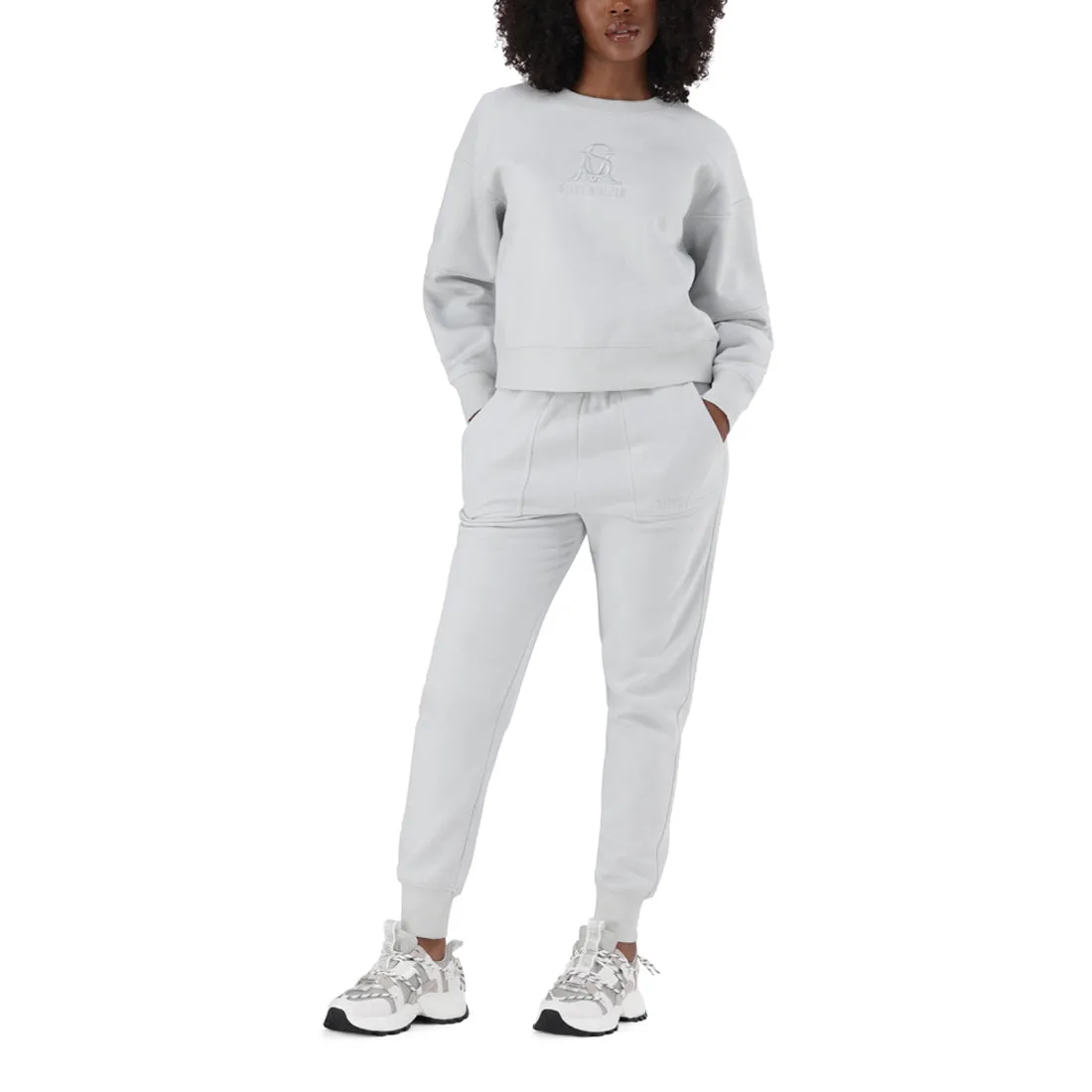 LUCY GREY FLEECE JOGGER WITH PATCH POCKETS