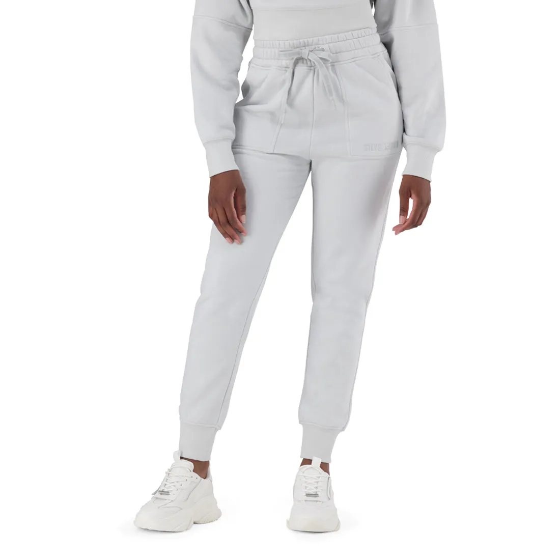 LUCY GREY FLEECE JOGGER WITH PATCH POCKETS