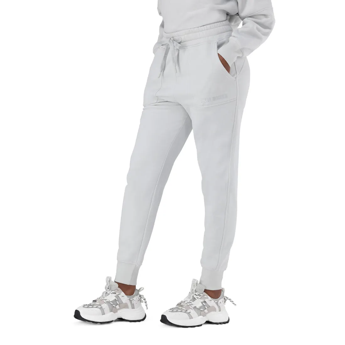 LUCY GREY FLEECE JOGGER WITH PATCH POCKETS