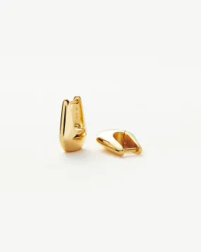 Lucy Williams Arco Small Hoop Earrings  | 18ct Gold Plated Vermeil