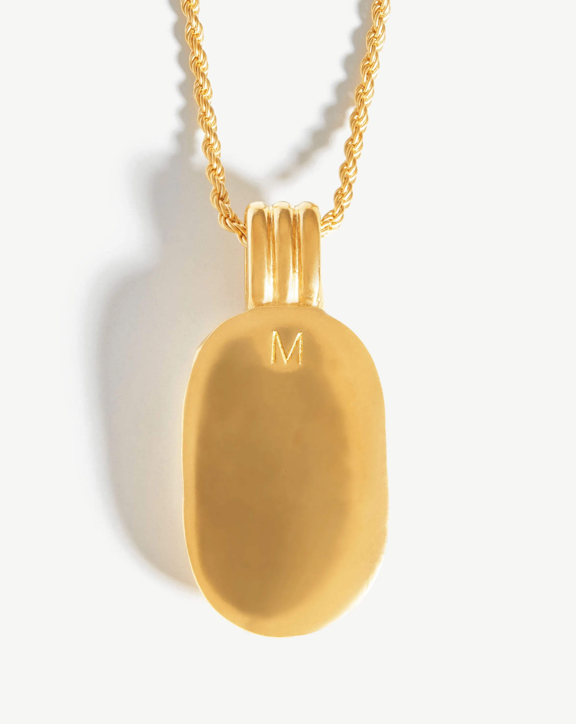 Lucy Williams Large Engravable Cameo Pendant | 18ct Gold Plated