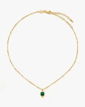 Lucy Williams Malachite Choker | 18ct Gold Plated Vermeil/Malachite