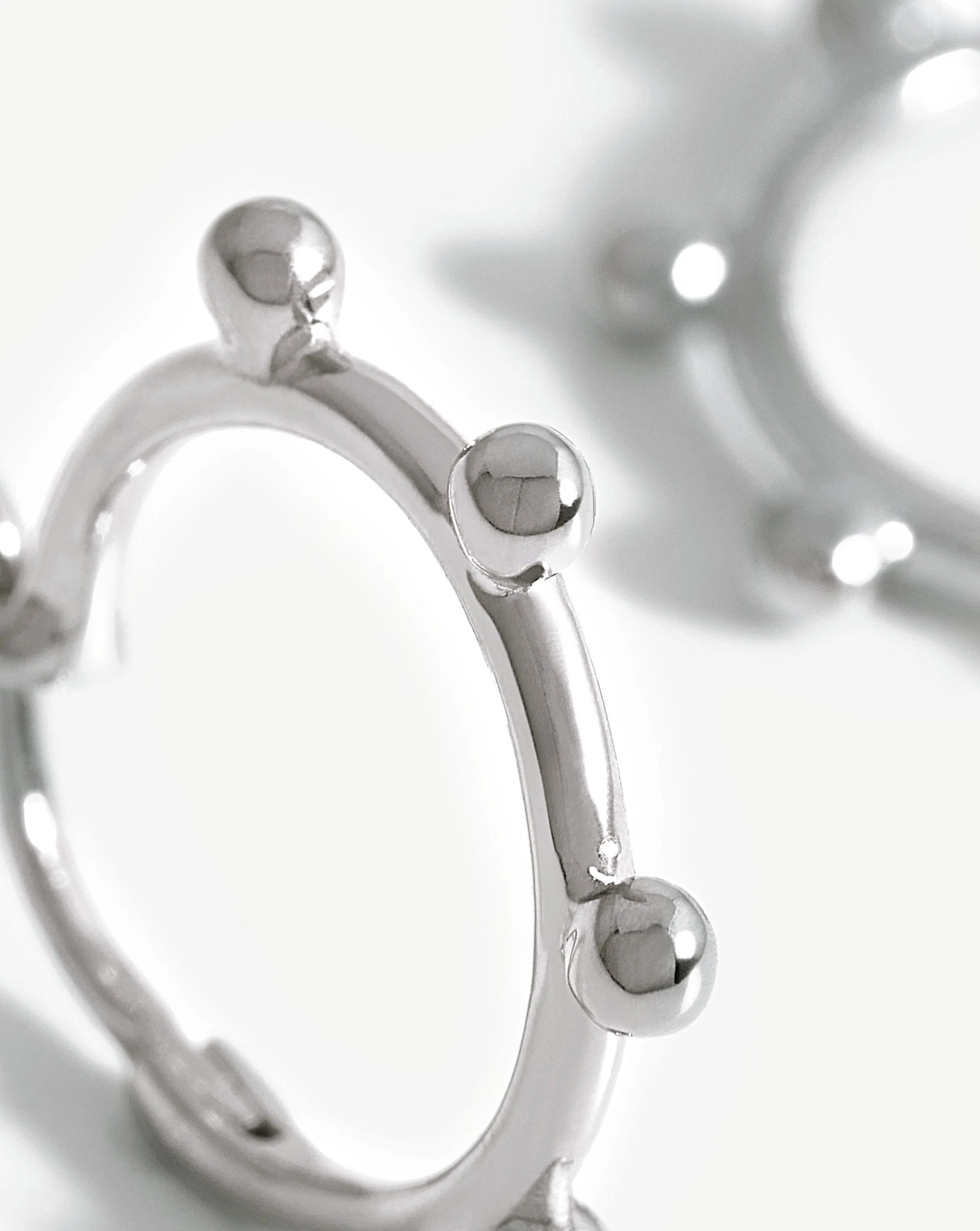 Lucy Williams Tiny Orb Hinged Hoop Earrings