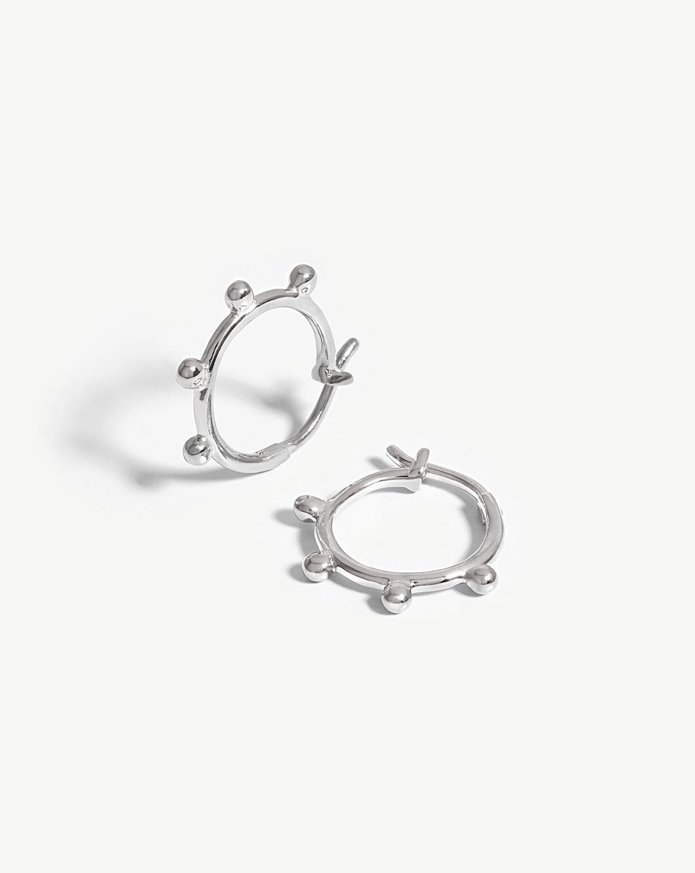 Lucy Williams Tiny Orb Hinged Hoop Earrings