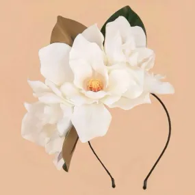 Magnolia Flower Headband - Handmade Headpiece, Flower Headpiece, Floral Headband, Southern Belle