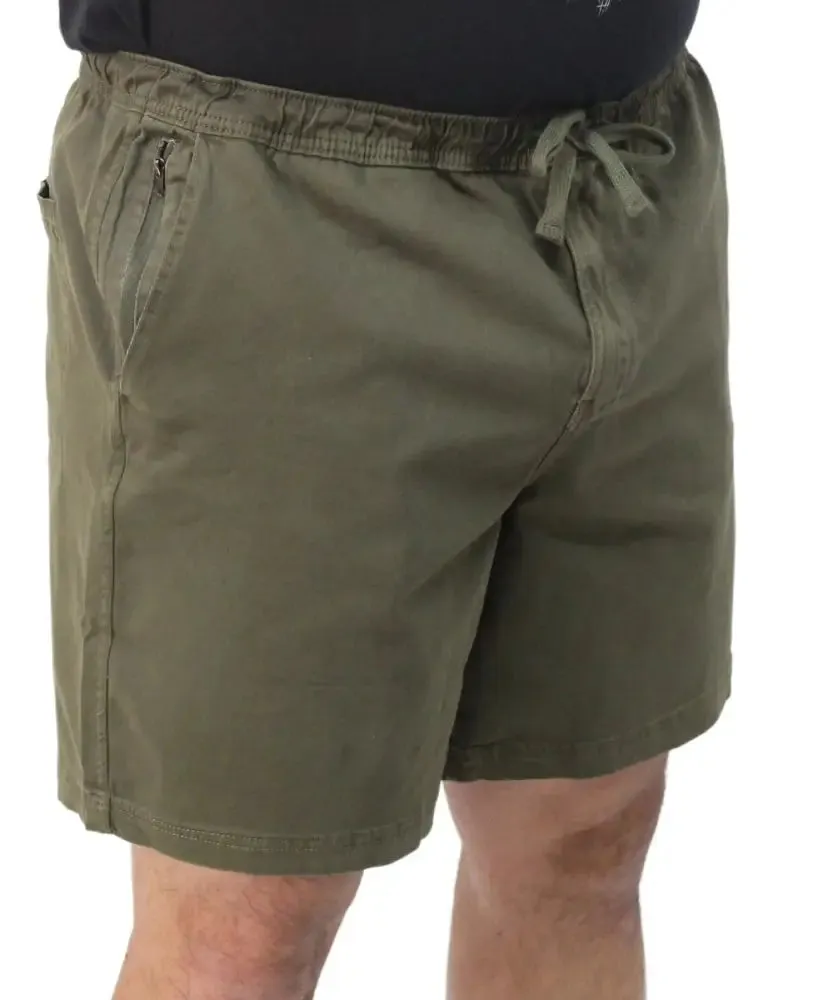 Mens Elasticated Cotton Shorts