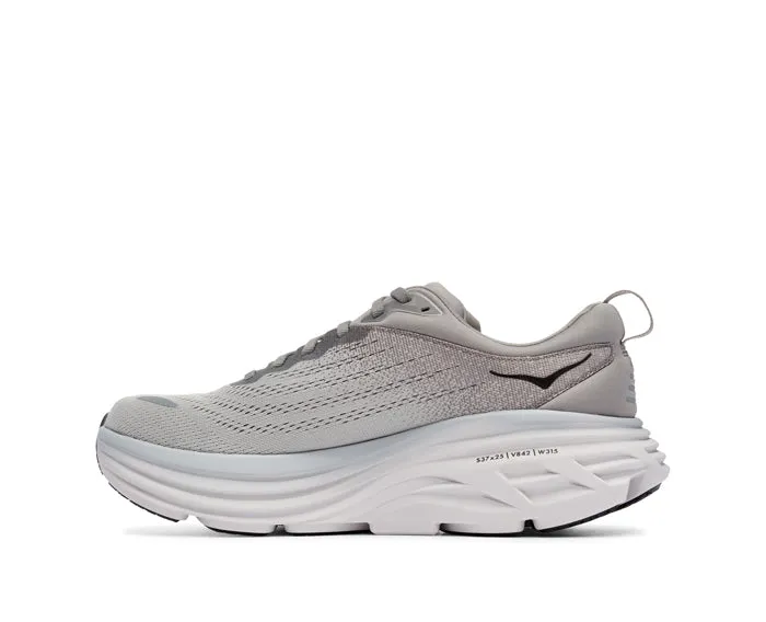 Mens Hoka Bondi 8 in Sharkskin/Harbor Mist