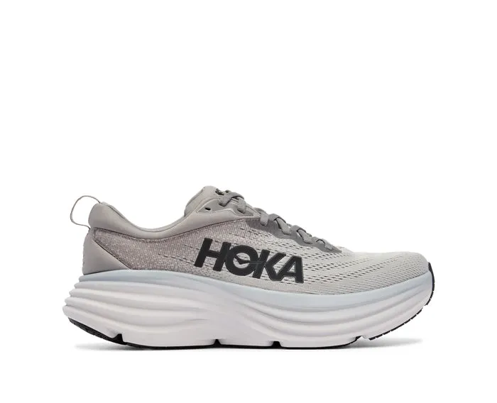 Mens Hoka Bondi 8 in Sharkskin/Harbor Mist