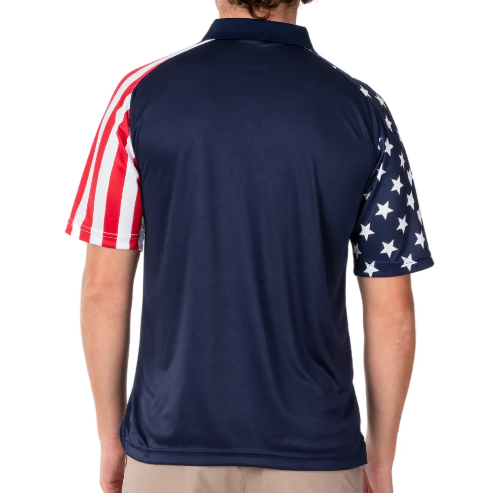 Mens Stars and Stripes Polo Shirt