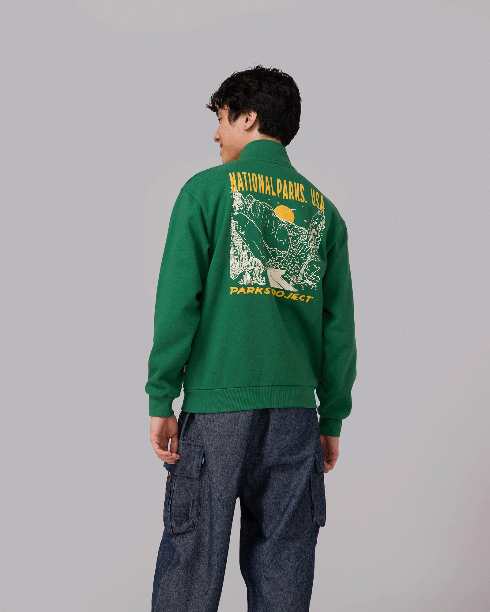 National Parks Puff Print Quarter Zip Fleece