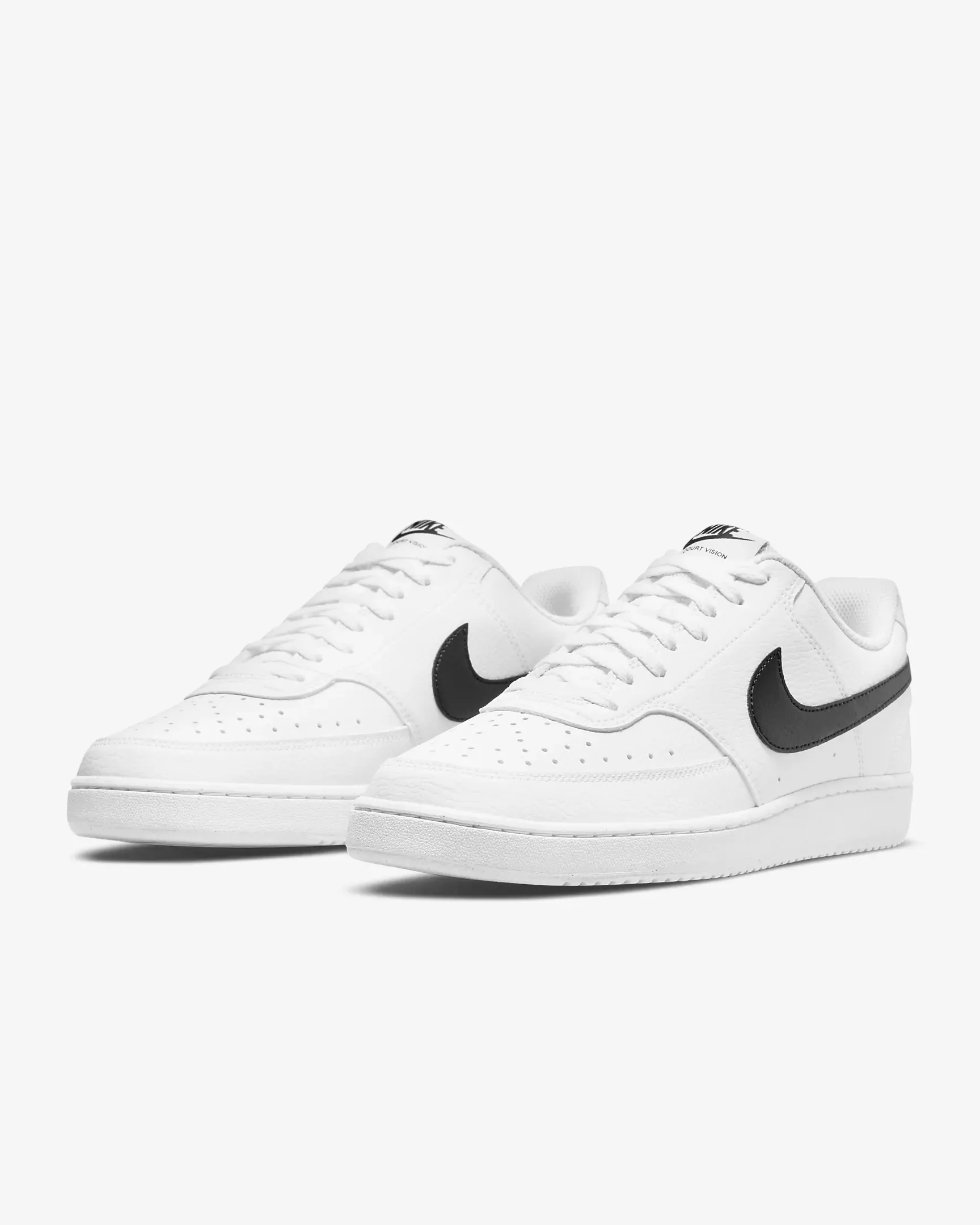 Nike Men's Court Vision Low Next Nature Shoes - White / Black