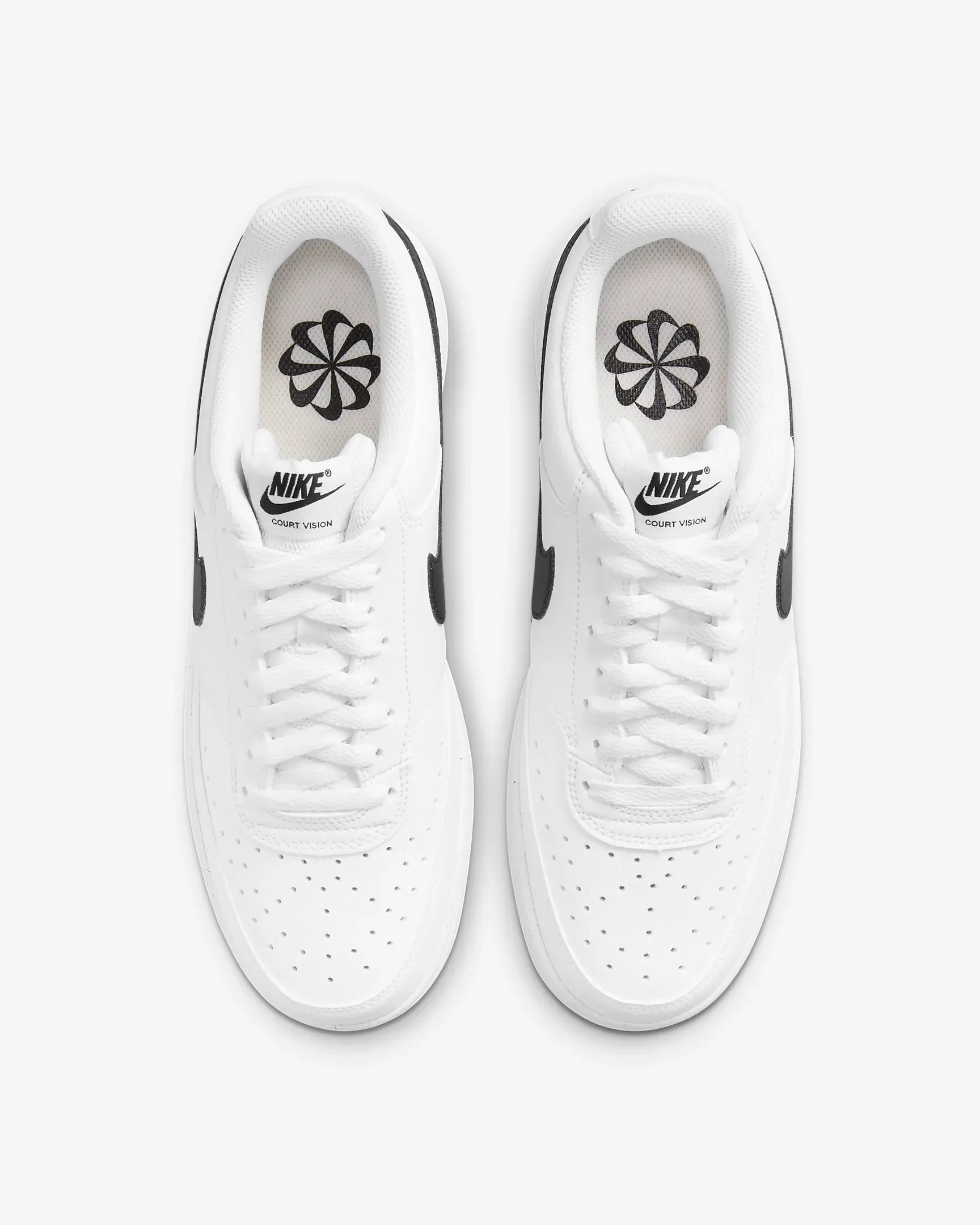 Nike Men's Court Vision Low Next Nature Shoes - White / Black