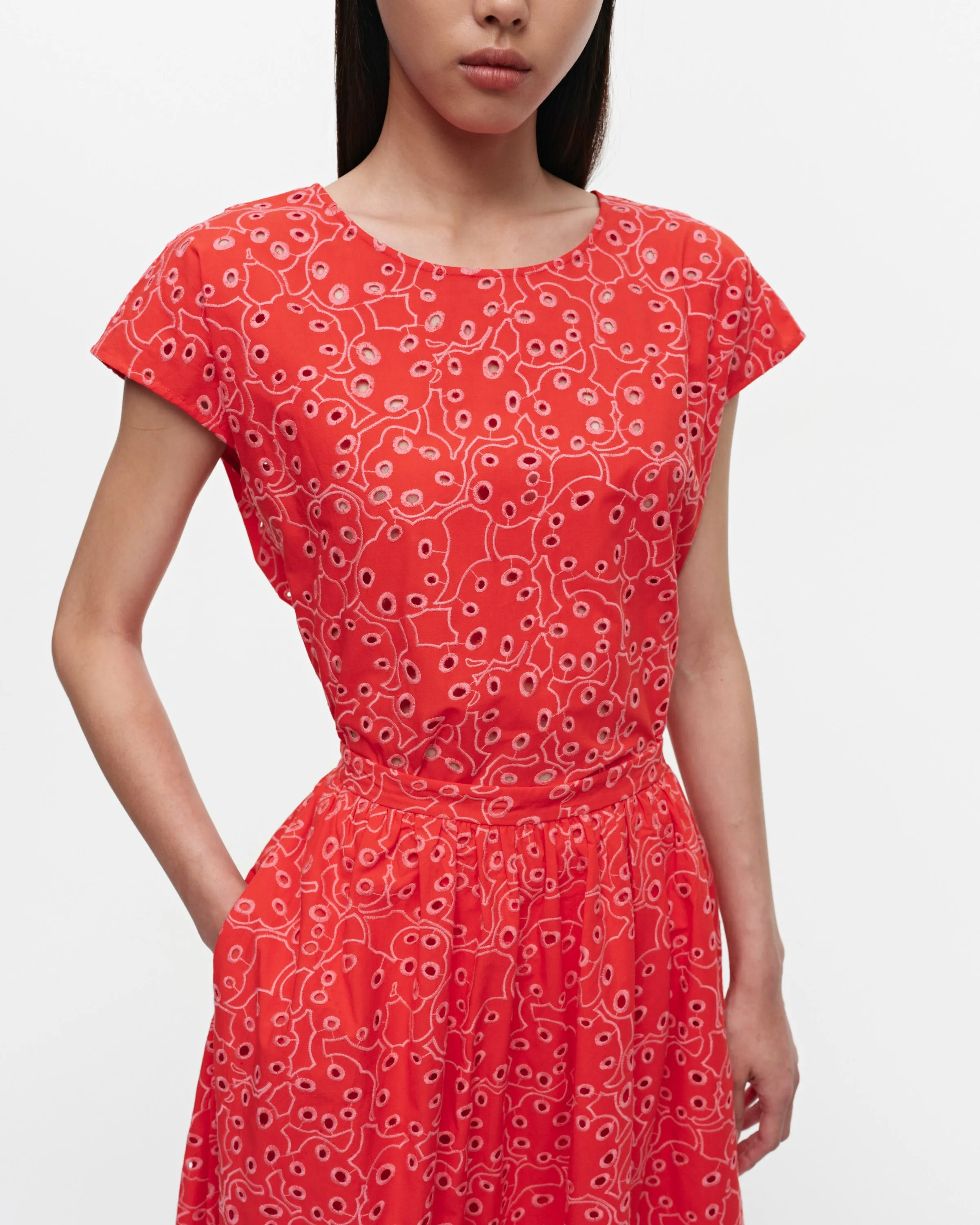 nilan rentukka - cotton eyelet lace skirt