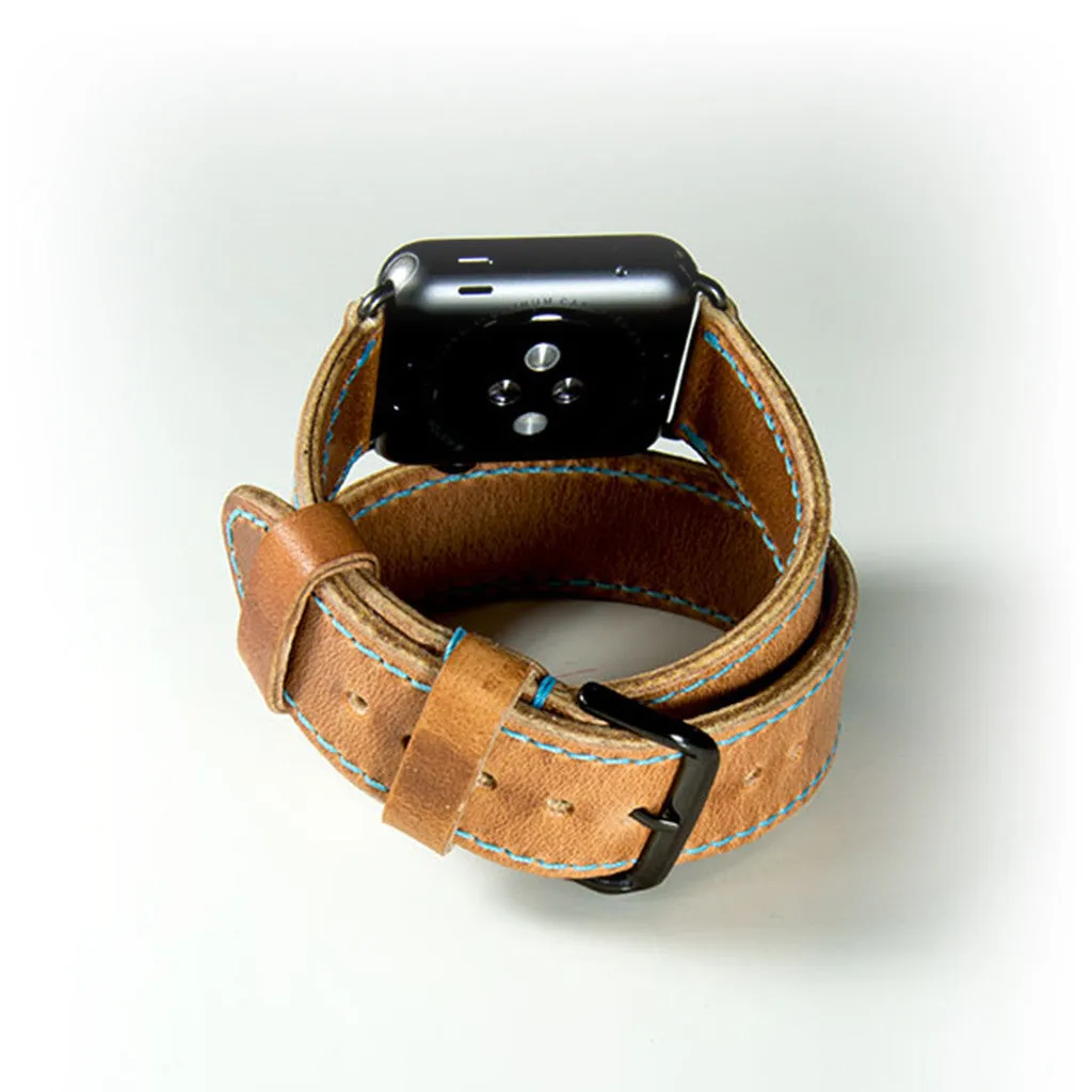 Olpr. leather goods co. Horween Natural Double Tour Apple Watch Band