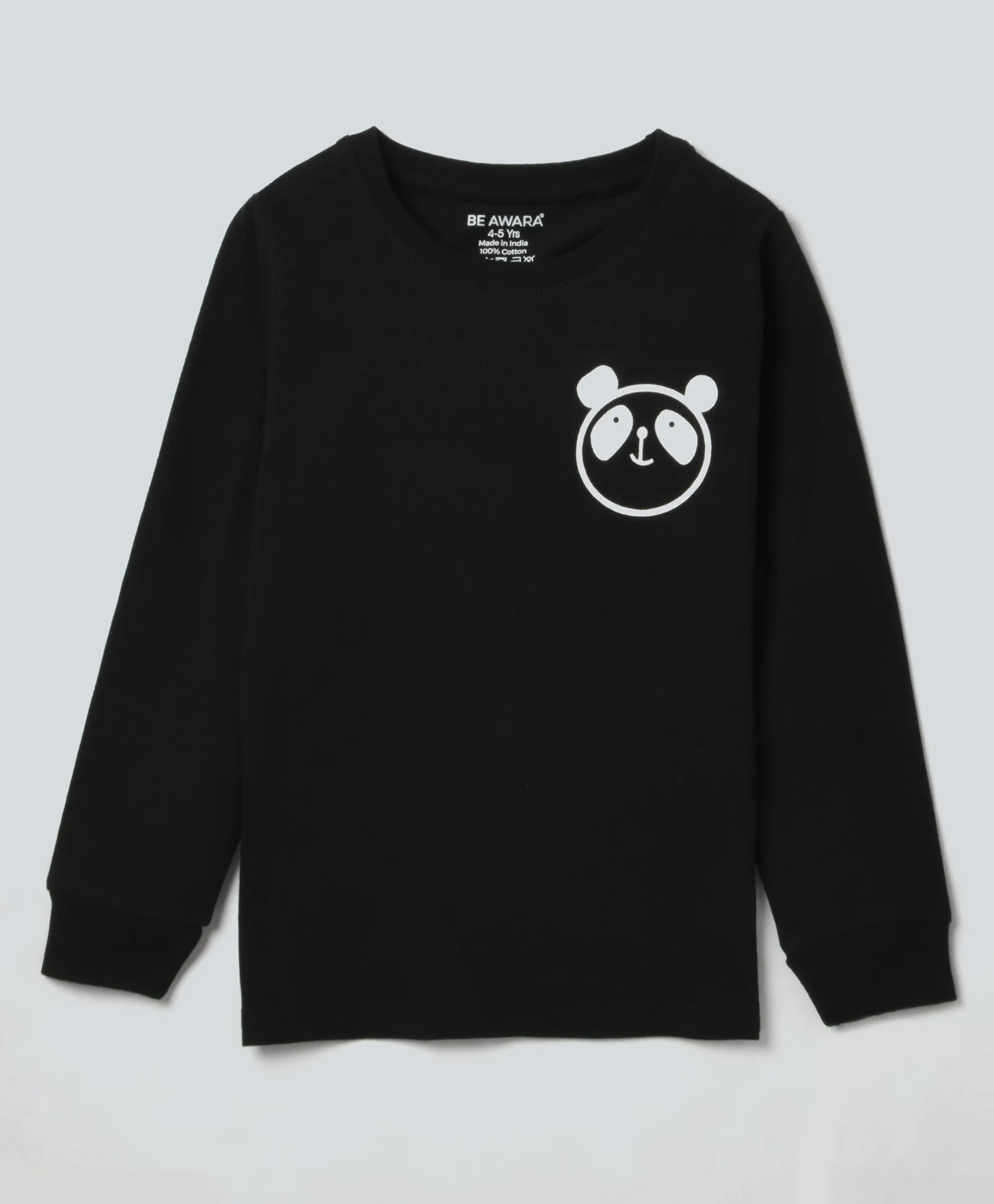 Panda Pattern Full Sleeves T-Shirt & Pants Set