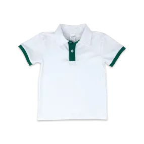 Parker Polo | White with Augusta Green (4T)