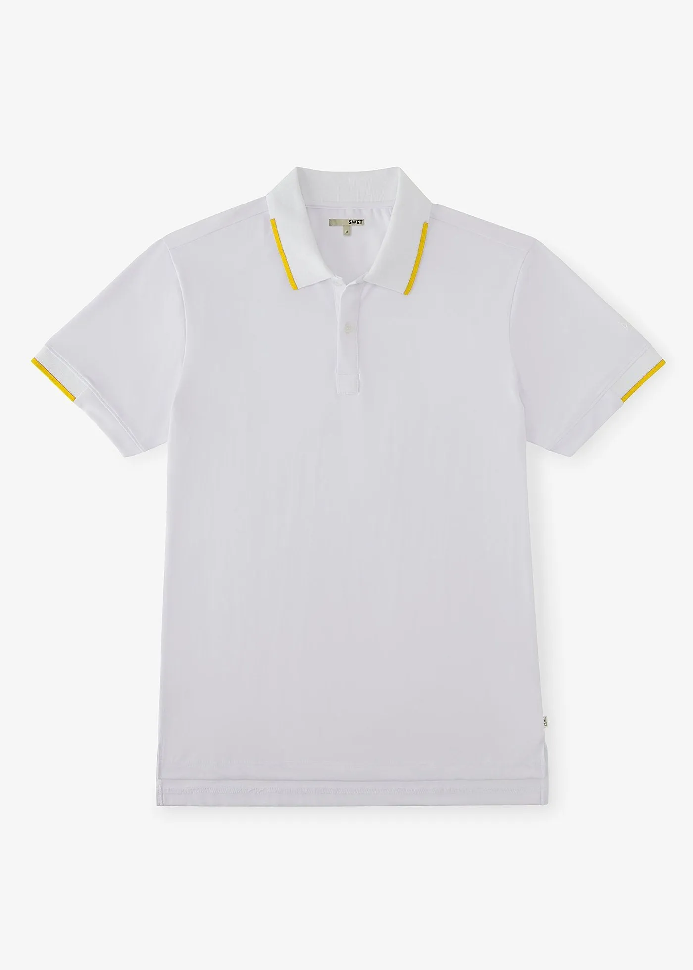 Performance Tipped Polo | White w/Yellow Tipping