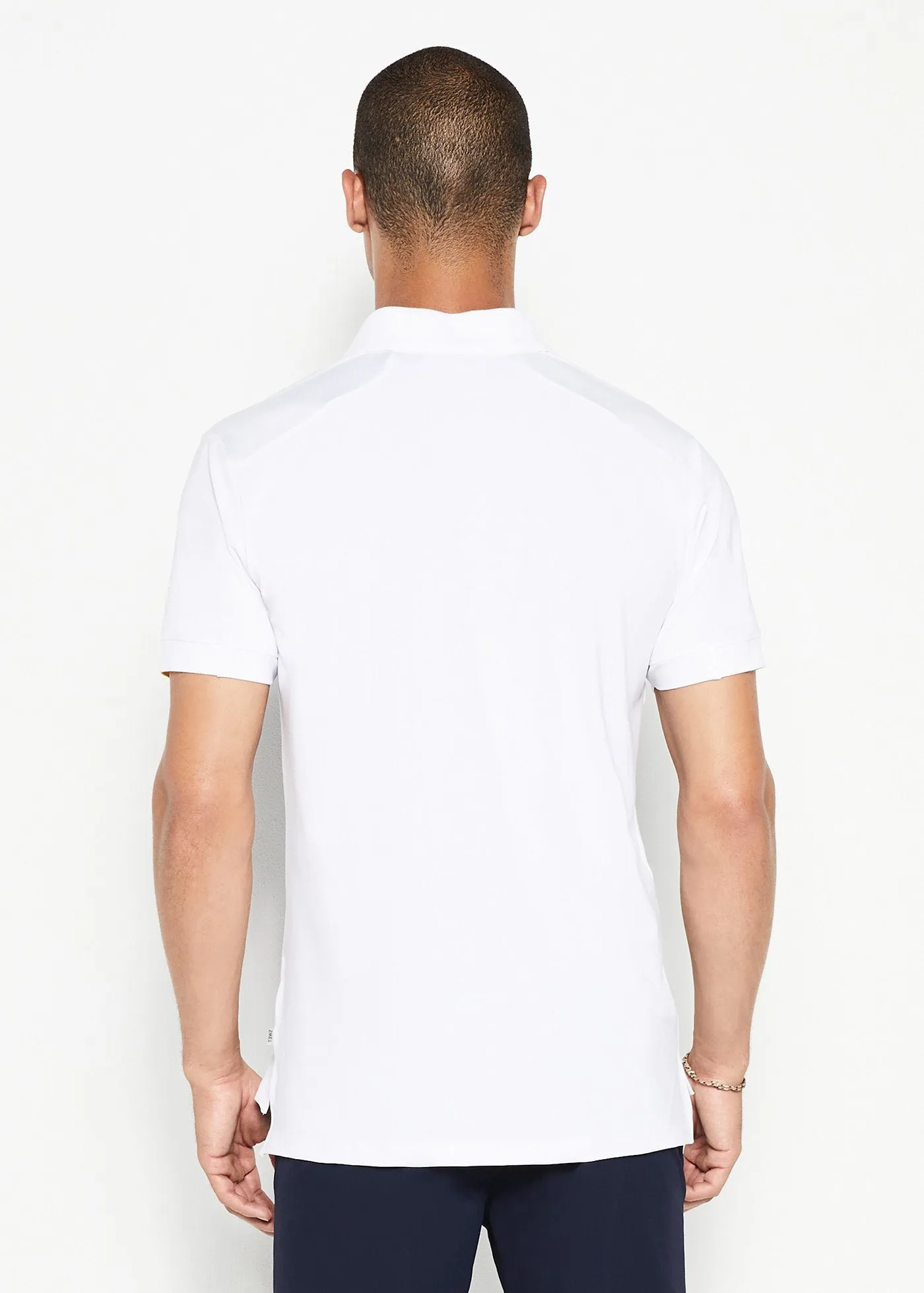 Performance Tipped Polo | White w/Yellow Tipping