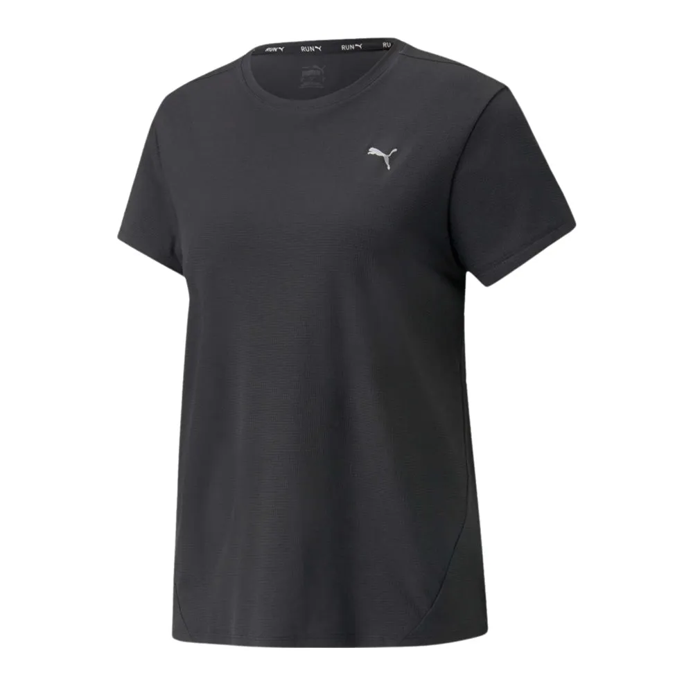 Playera Manga Corta Puma para Mujer Run Favorite SS Tee Negro