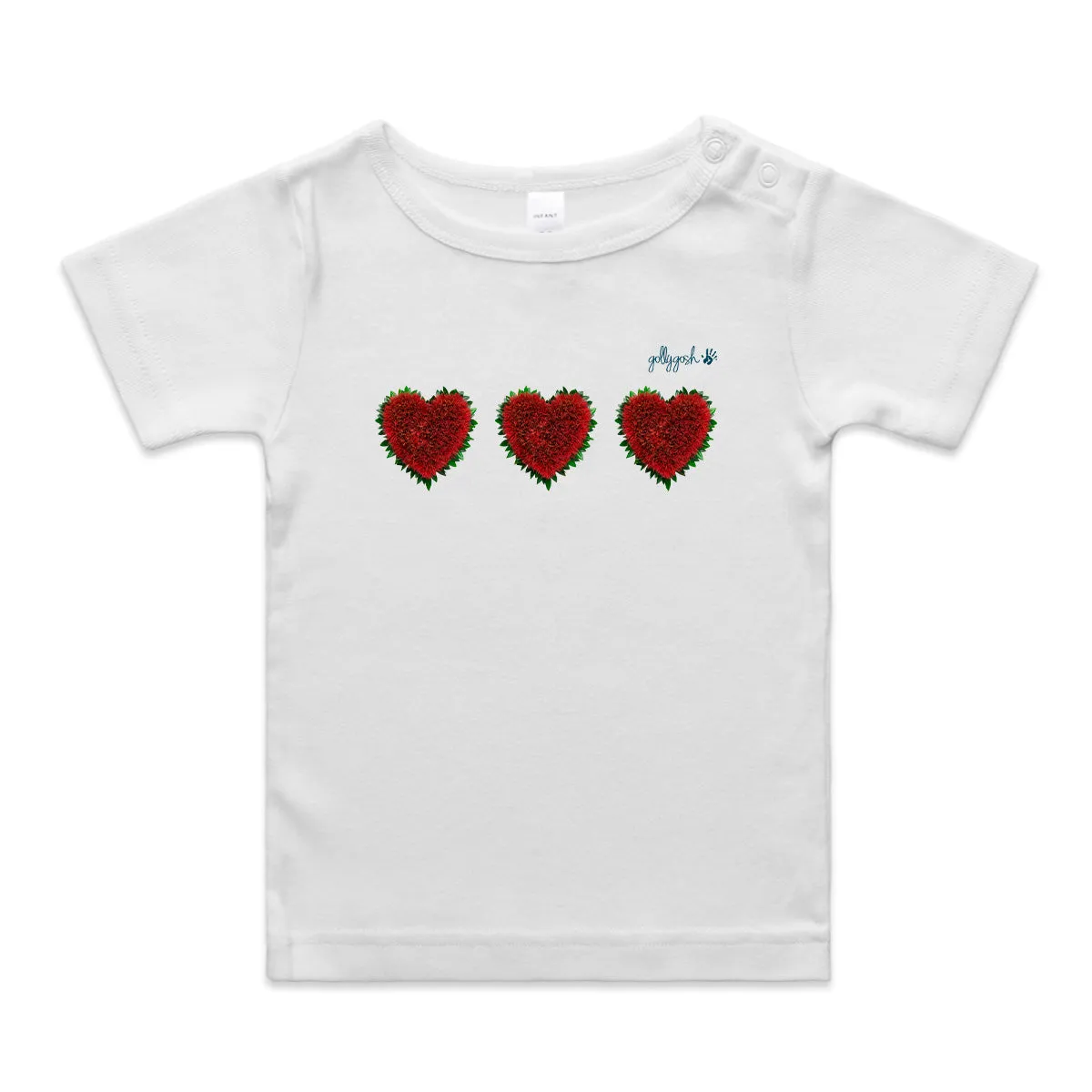 Pohutukawa Hearts - Infant Wee Tee