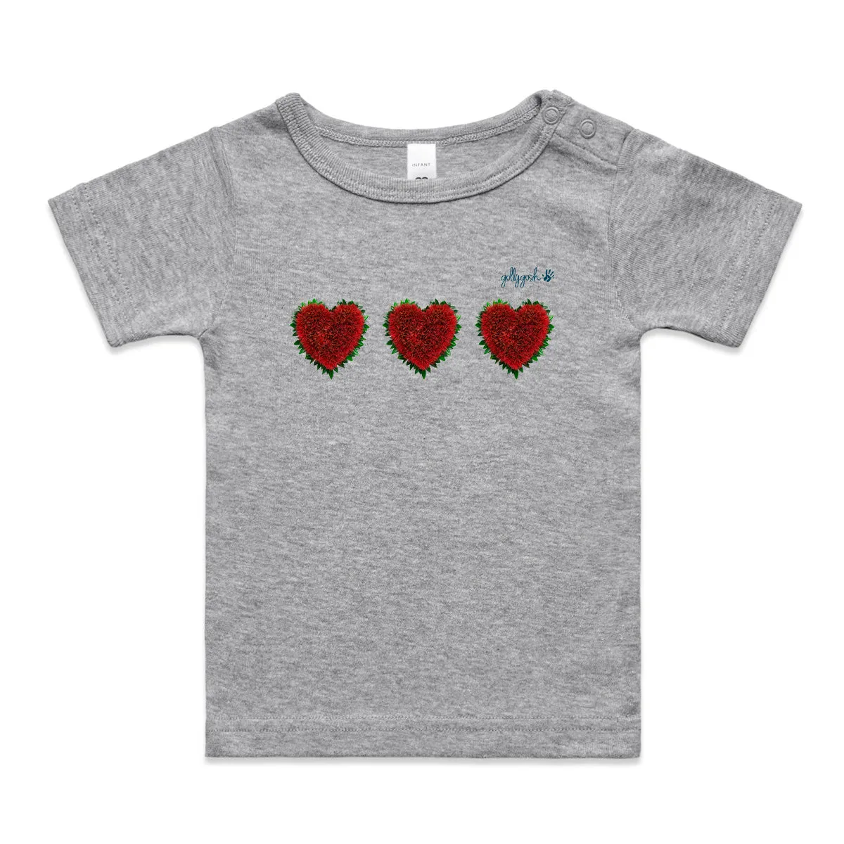 Pohutukawa Hearts - Infant Wee Tee