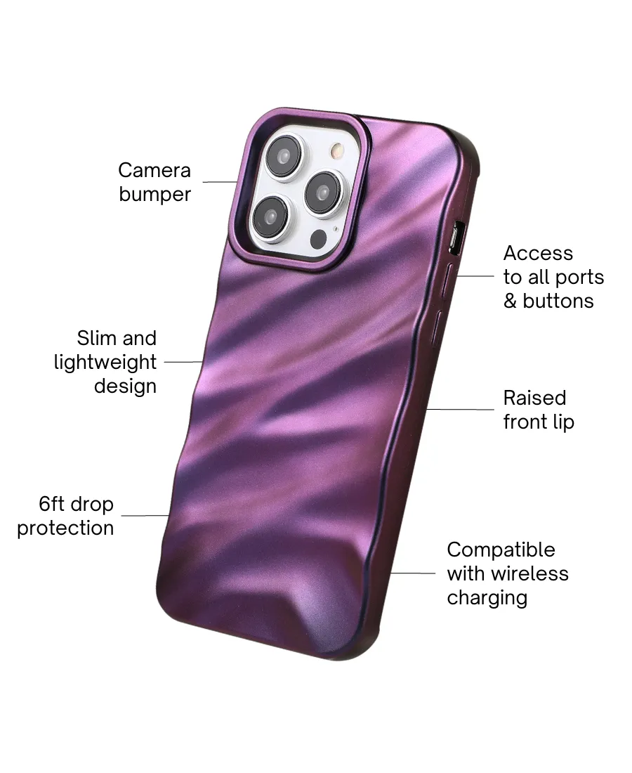 Purple Chrome Ripple Phone Case