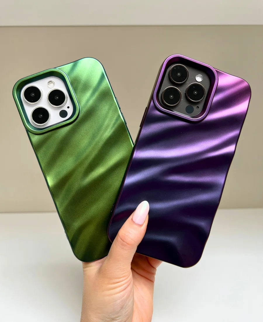 Purple Chrome Ripple Phone Case