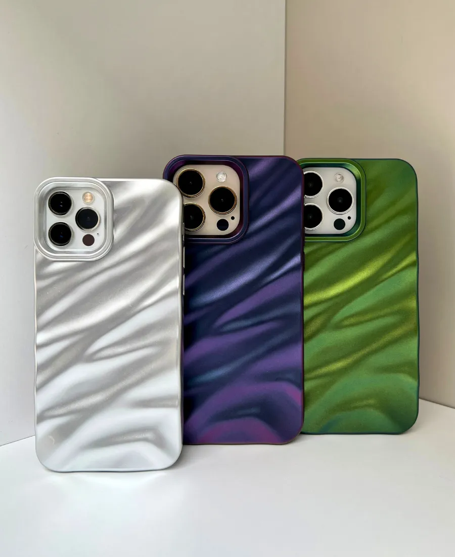 Purple Chrome Ripple Phone Case