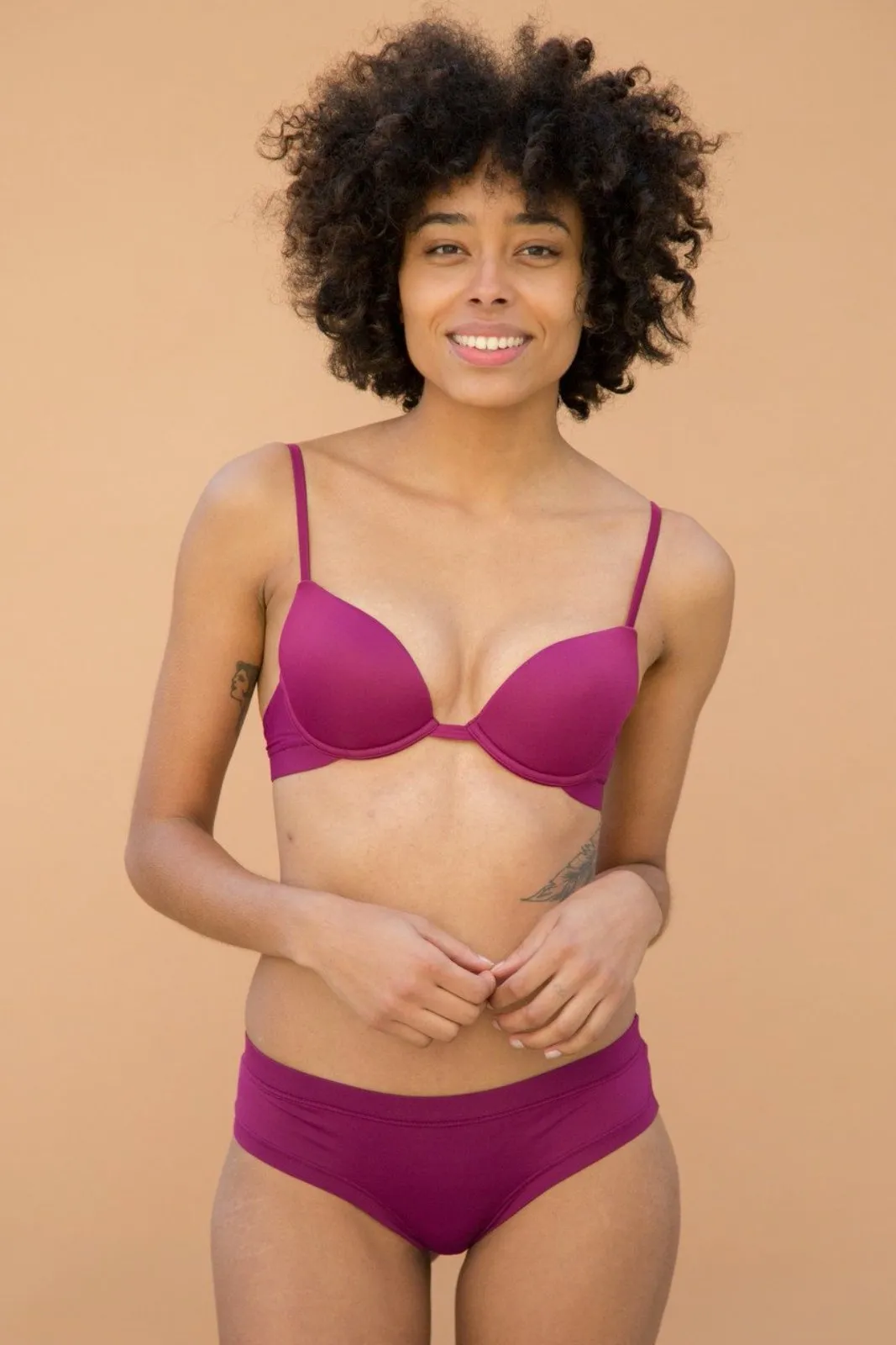 Raspberry Demi Cup Bra