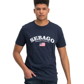 Sebago Rudder T-Shirt  Blue Marine