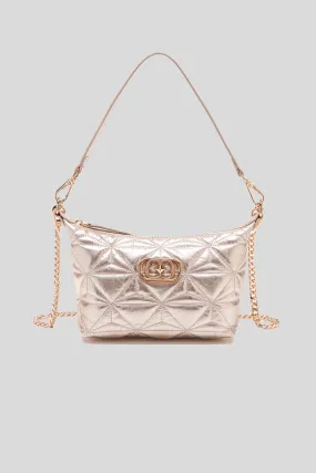 Shiny Lucy Sm. Shoulder Bag Laminated Leather - Gold