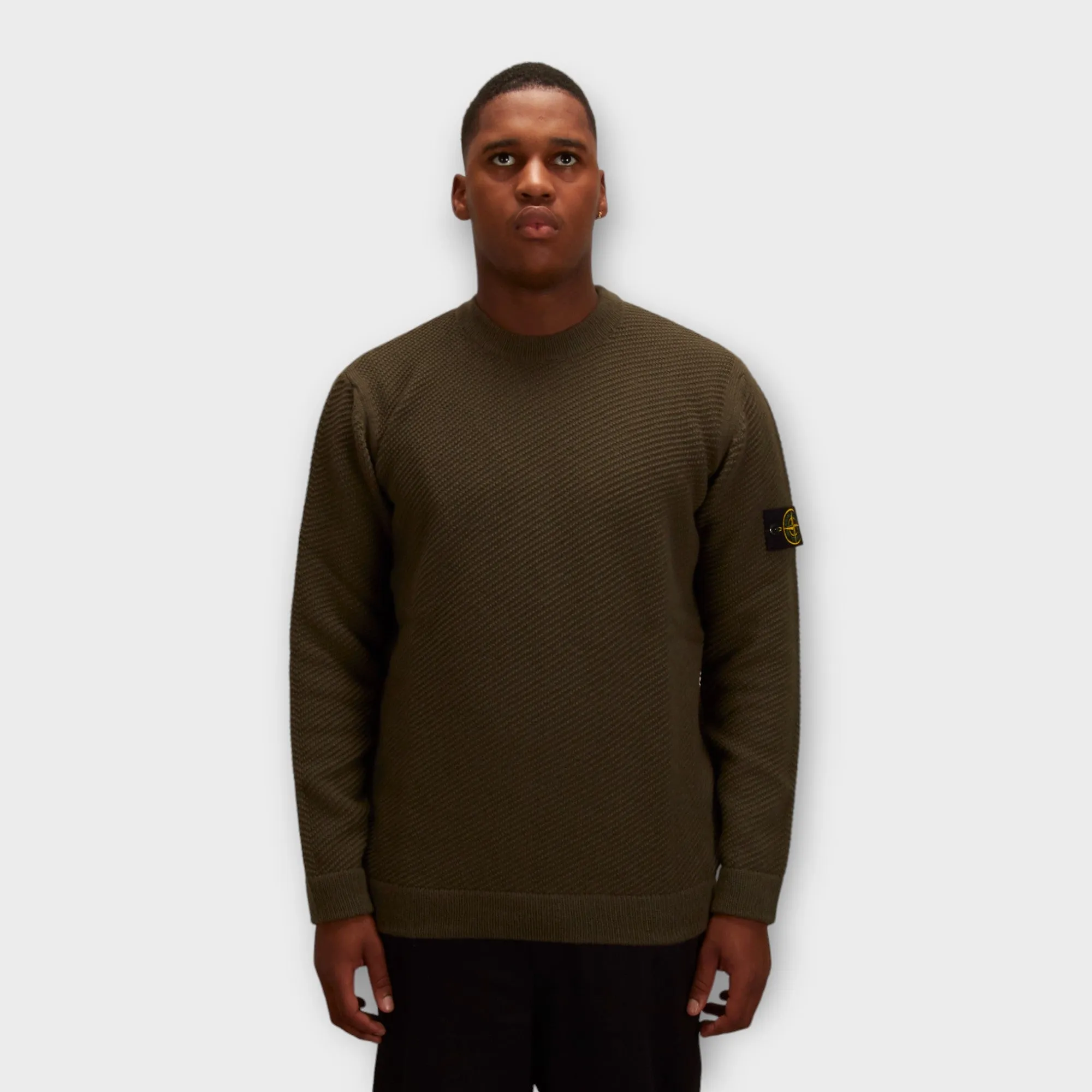 Stone Island 531B6 Crewneck Strik I Grøn