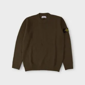 Stone Island 531B6 Crewneck Strik I Grøn