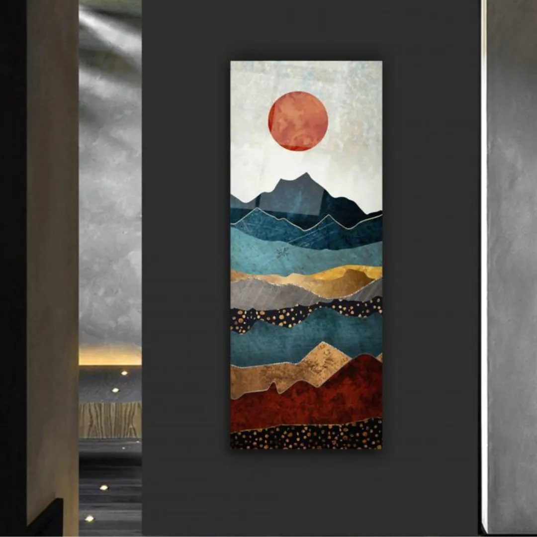 Sunrise Over Horizons Glass Wall Art