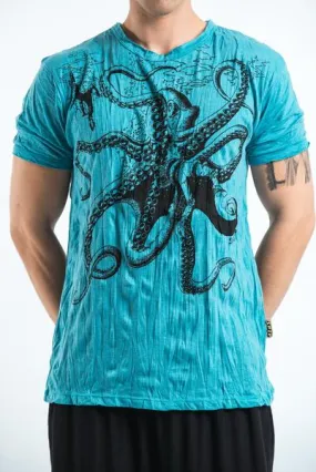 Sure Design Men's Octopus T-Shirt Turquoise