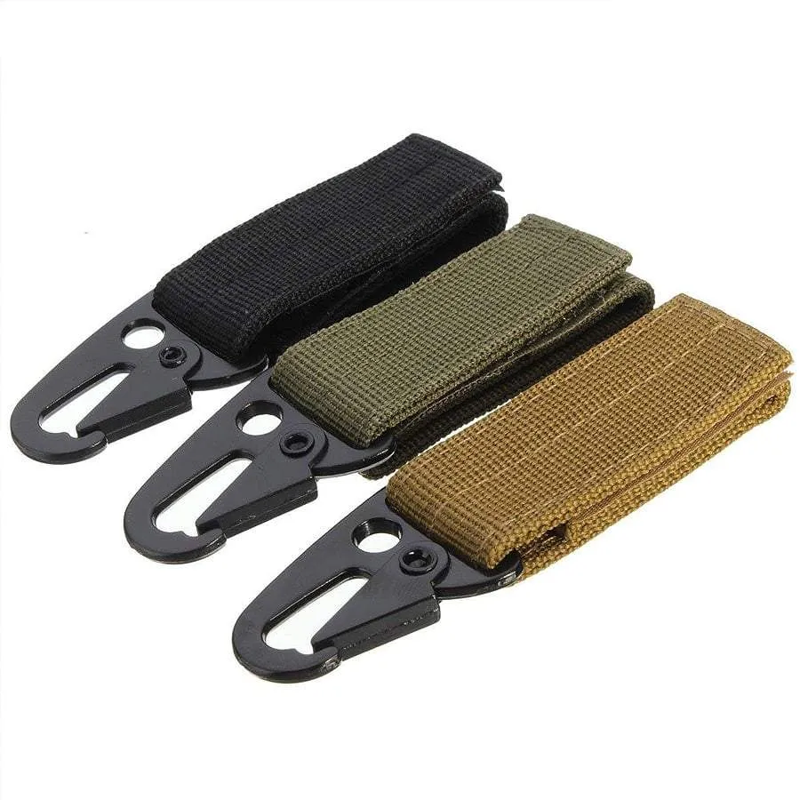 Tactical Nylon EDC Belt / Molle Utility Hanger Clip