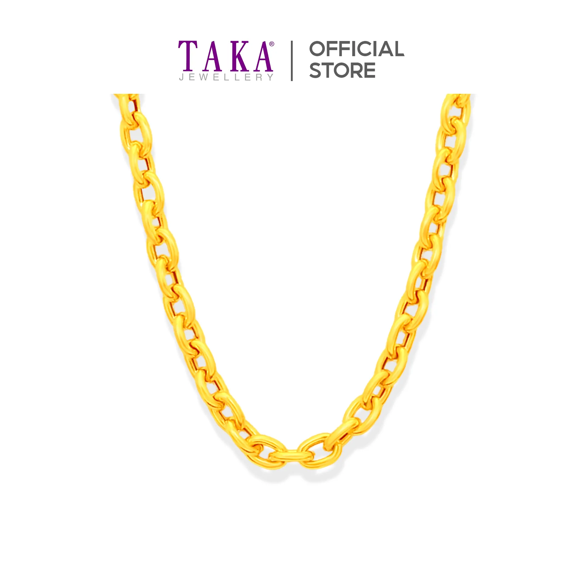 TAKA Jewellery 916 Gold Long Necklace Links