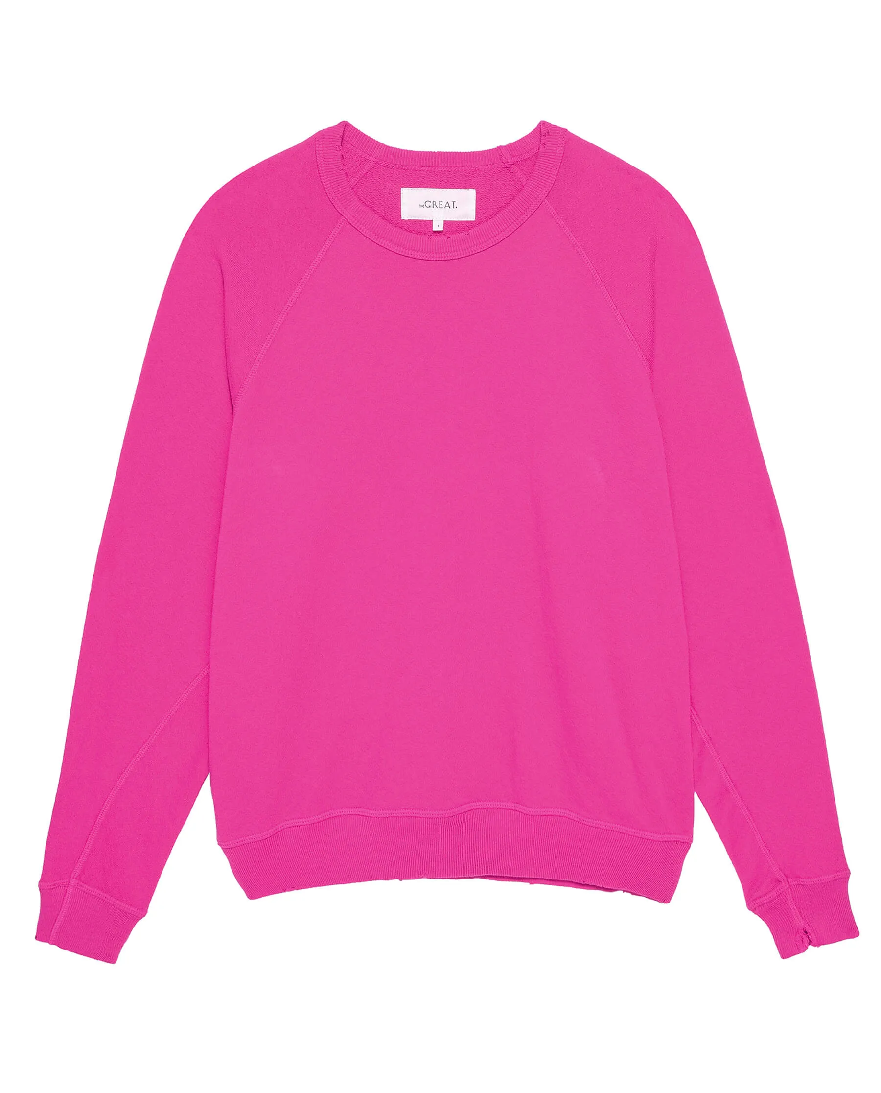 The College Sweatshirt. Solid -- Fuchsia