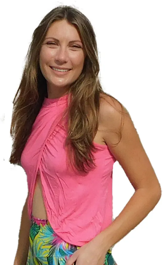 The Yogaz Hot Pink Sexy Top is well, really sexy! Made with Sustainable Eco-Friendly Bamboo!