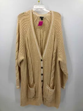 Torrid Size 3X Ivory/aqau cable Cardigan