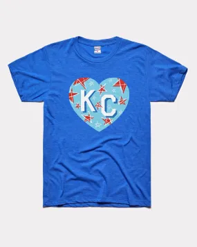 USA Stars KC Heart Royal Blue T-Shirt