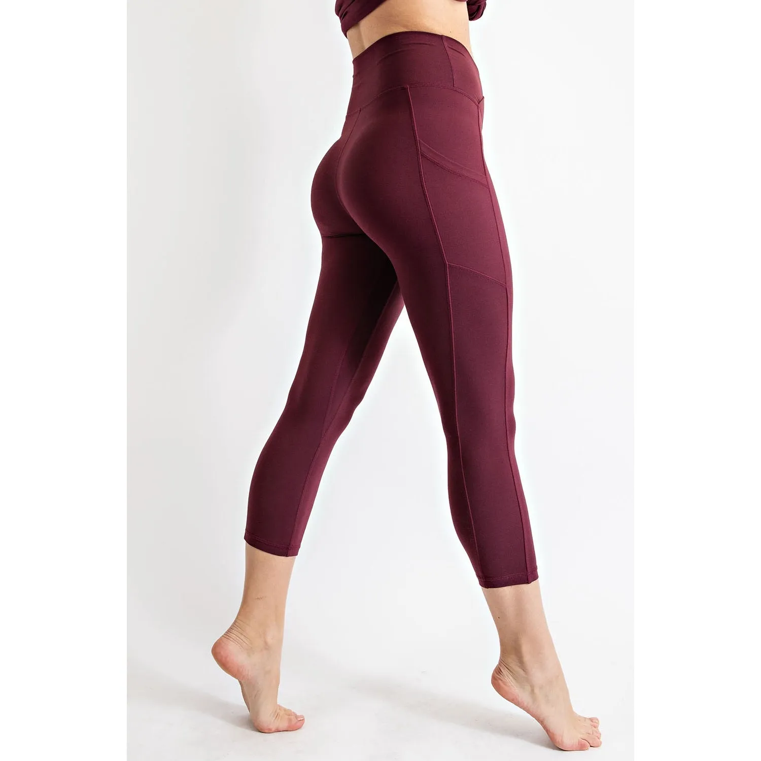 V WAIST CAPRI LENGTH LEGGINGS