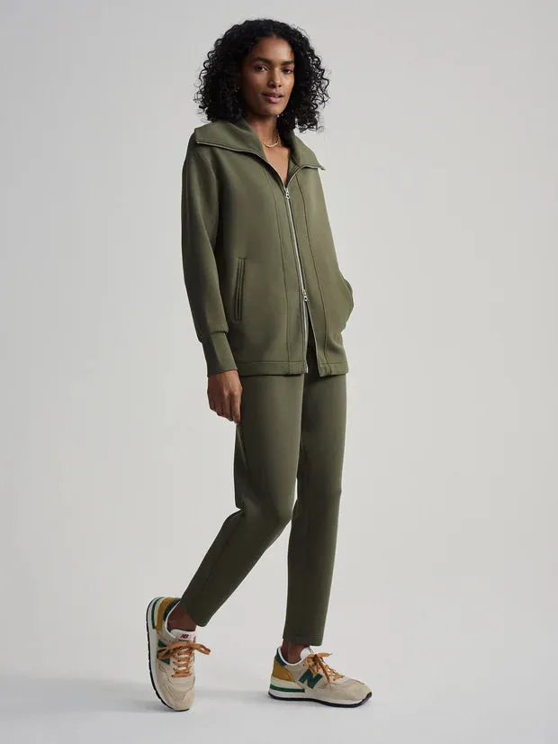 Varley Raleigh Zip Through Sweat - Olive Night