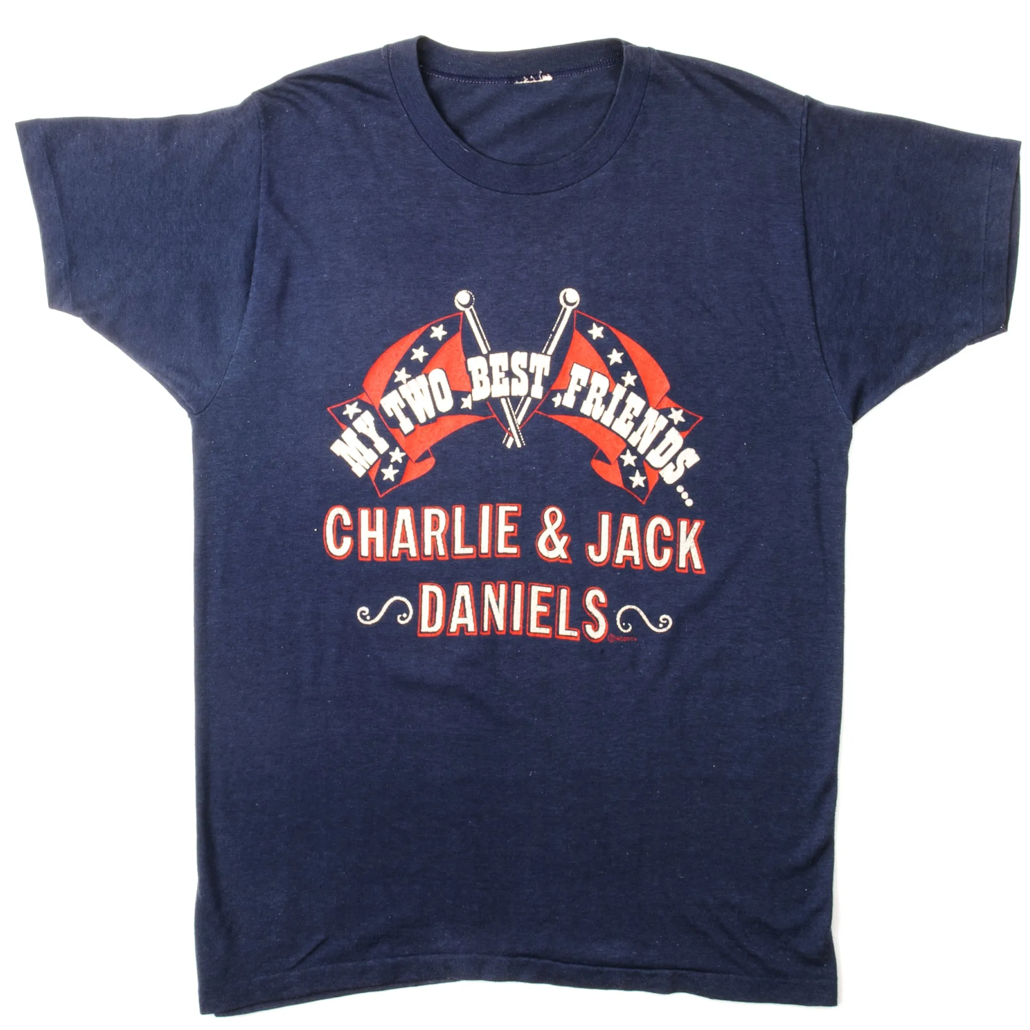 VINTAGE CHARLIE & JACK DANIELS TEE SHIRT SIZE MEDIUM