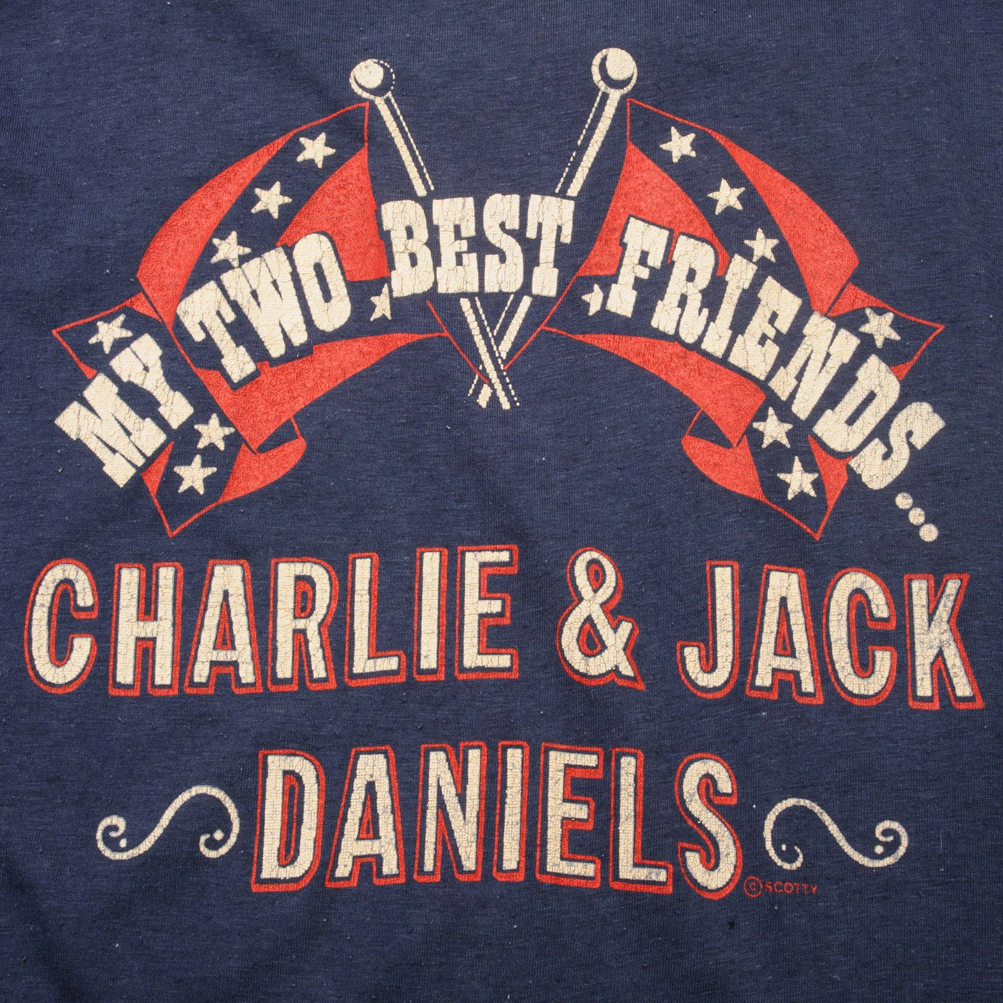 VINTAGE CHARLIE & JACK DANIELS TEE SHIRT SIZE MEDIUM