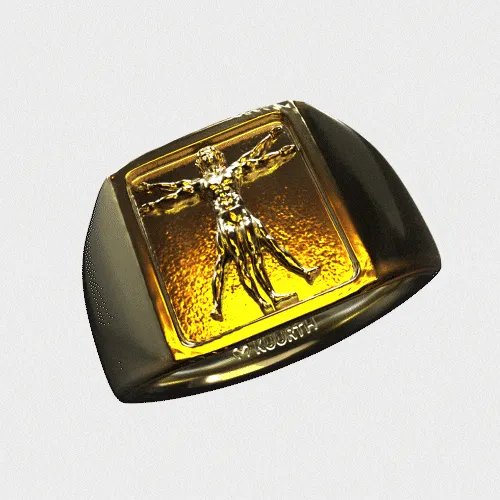 Vitruvian Man - Gold Ring V2