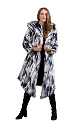 Women's Desert Warrior Coat in "Blue Violet Eskimo"