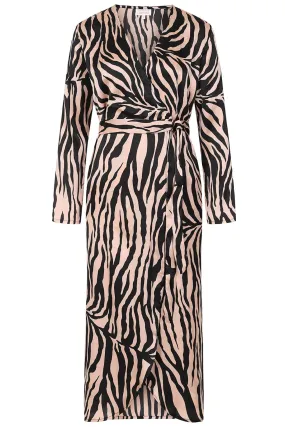 Yondal Dress In Blush Zebra